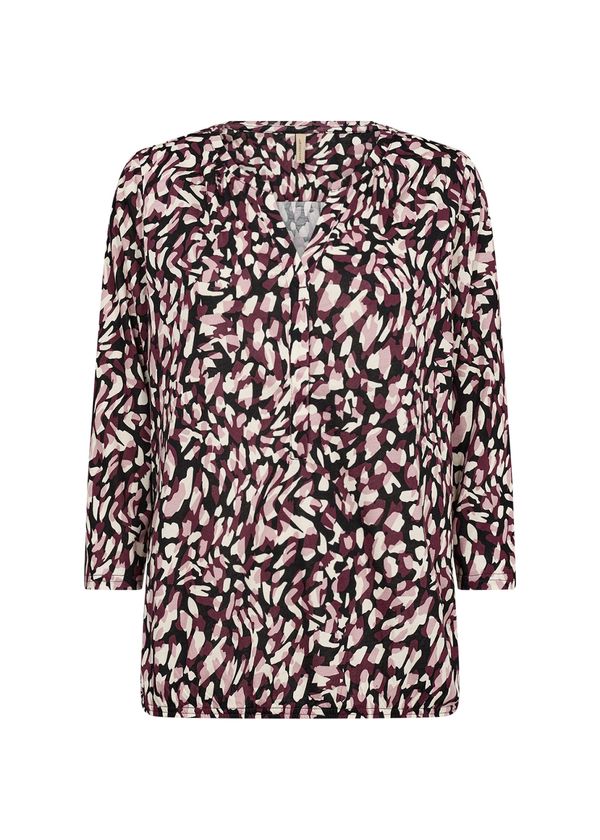 Soyaconcept Soyaconcept Bluza 'Felicity'  svijetlobež / roza / boja vina / crna