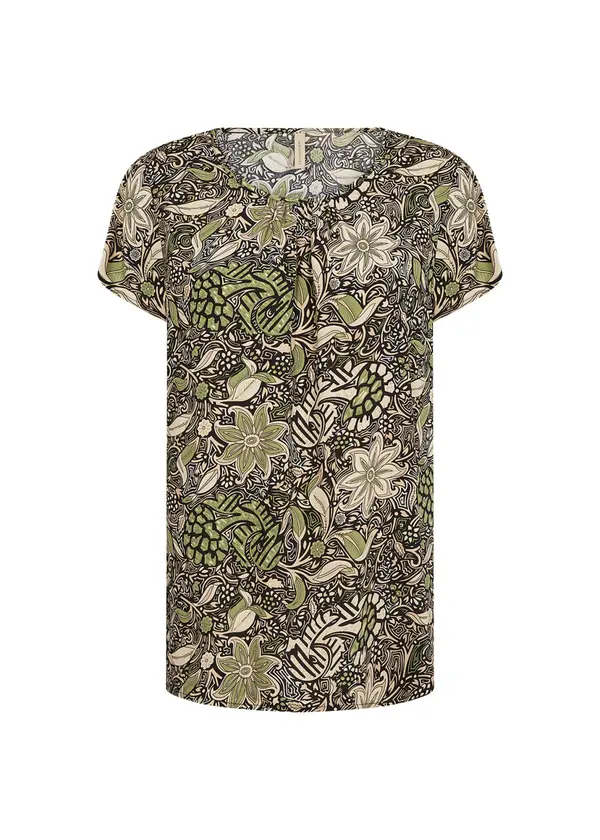 Soyaconcept Soyaconcept Bluza 'SCRosine 2'  svijetlobež / maslinasta / tamno zelena / crna