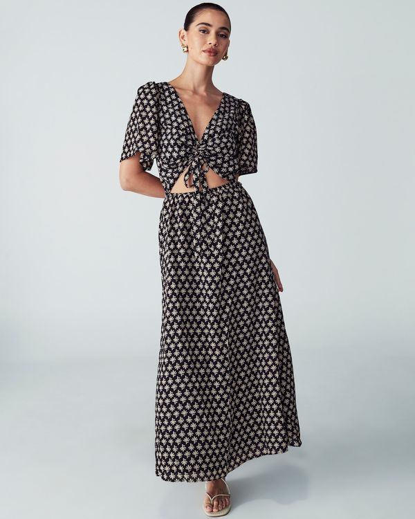 St MRLO St MRLO Haljina 'Bobbie'  svijetlobež / crna