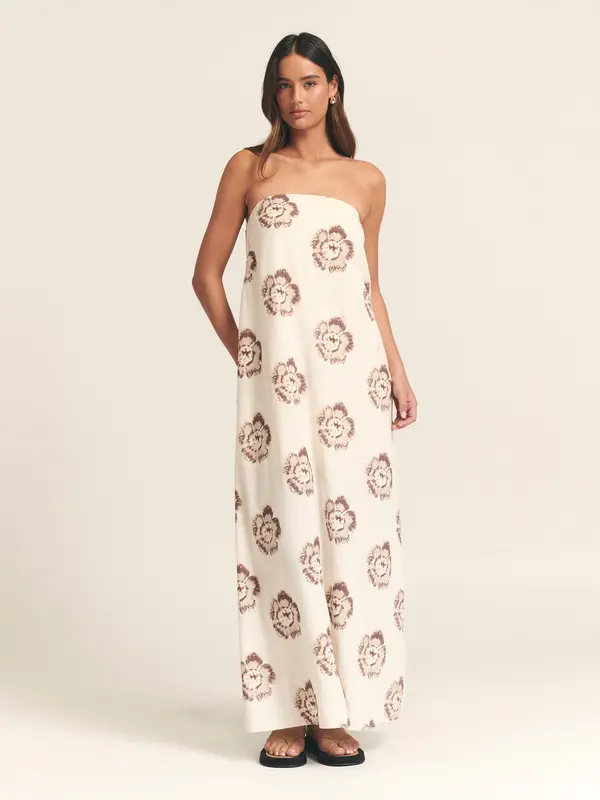 St MRLO St MRLO Haljina 'CYPRESS DRESS'  bež / smeđa