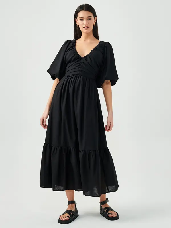 St MRLO St MRLO Haljina 'LUCA TIERED DRESS'  crna