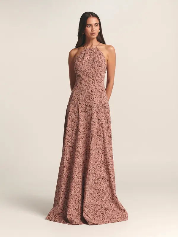 St MRLO St MRLO Haljina 'MIKA MAXI DRESS'  roza / crna