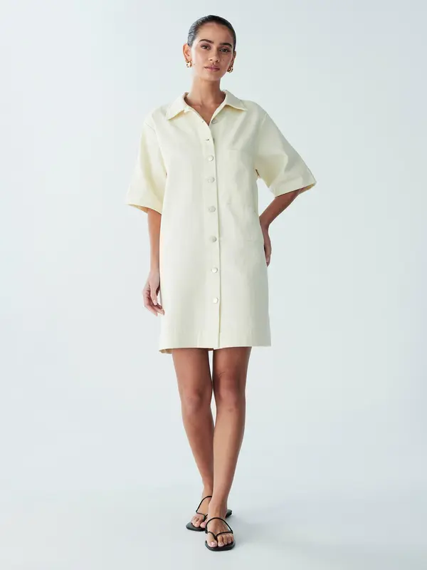 St MRLO St MRLO Košulja haljina 'LEE DENIM SHIRT DRESS'  ecru/prljavo bijela
