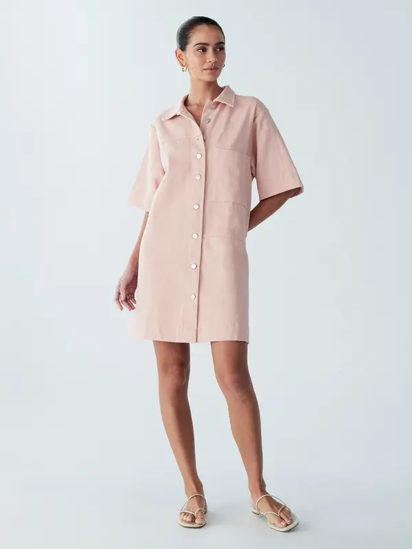 St MRLO St MRLO Košulja haljina 'LEE DENIM SHIRT DRESS'  roza