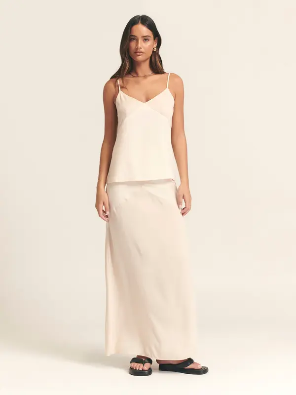 St MRLO St MRLO Top 'SHADOW CAMI'  nude / ecru/prljavo bijela