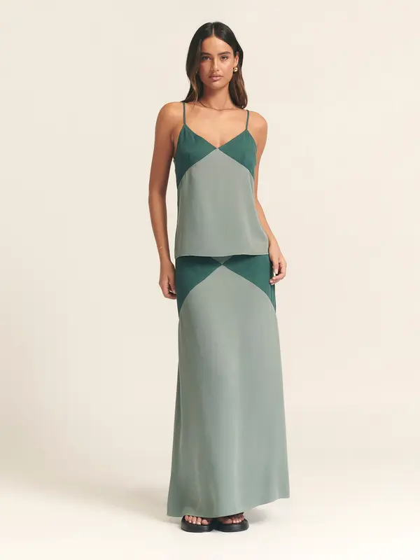 St MRLO St MRLO Top 'SHADOW CAMI'  smaragdno zelena / pastelno zelena