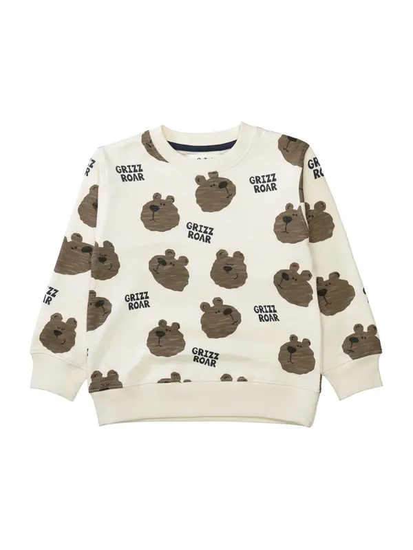 STACCATO STACCATO Sweater majica  bež / tamno smeđa / crna