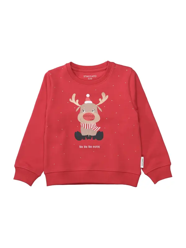 STACCATO STACCATO Sweater majica  bež / zlatna / krvavo crvena / crna