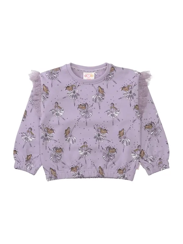 STACCATO STACCATO Sweater majica  smeđa / ljubičasta / bijela