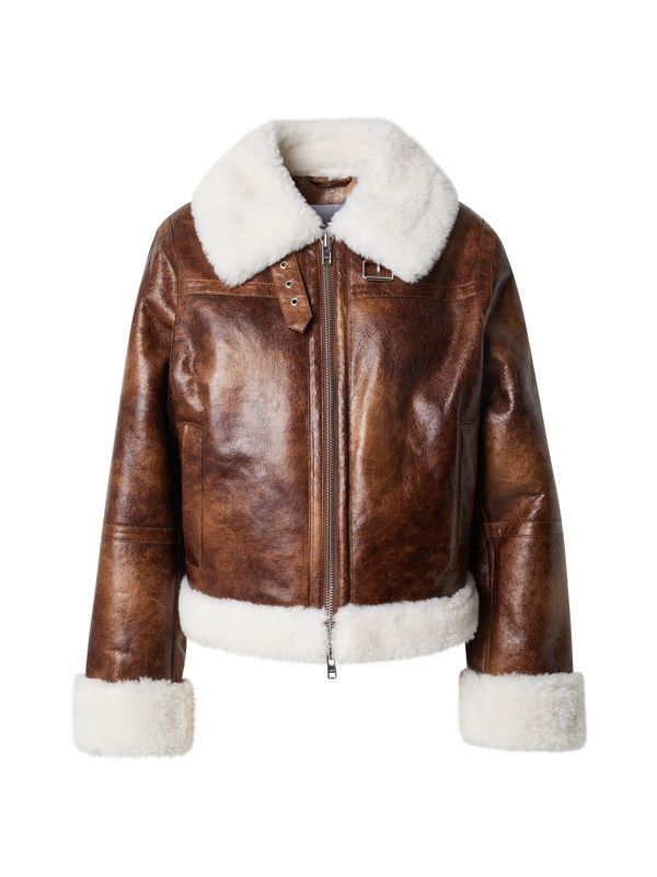 STAND STUDIO STAND STUDIO Prijelazna jakna 'Lorelle'  karamela / vuneno bijela