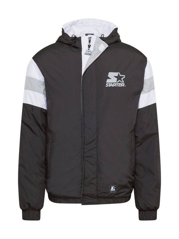 Starter Black Label Starter Black Label Prijelazna jakna 'Supporter'  siva / crna / bijela