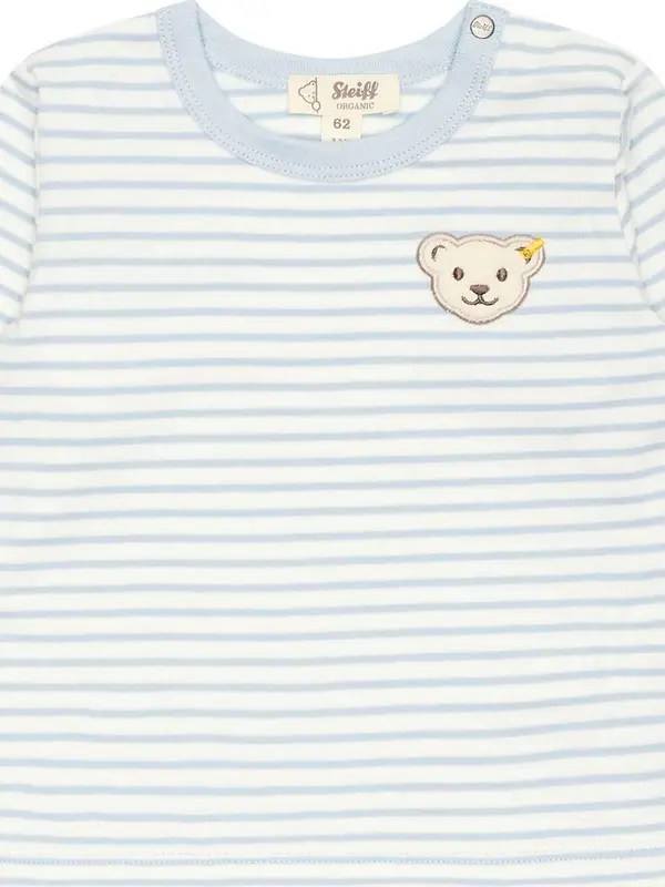 Steiff Collection Steiff Collection Majica  sivkasto bež / svijetloplava / smeđa / bijela