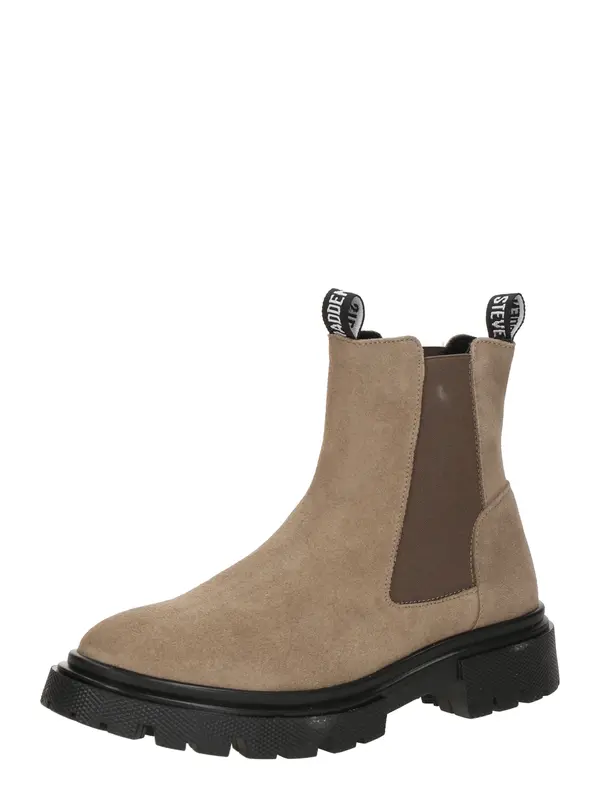 STEVE MADDEN STEVE MADDEN Chelsea čizme 'Raquel'  bež / tamno bež / crna / bijela