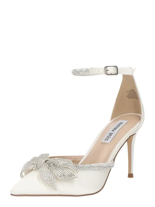 STEVE MADDEN STEVE MADDEN Cipele s potpeticom i otvorenom petom 'Lumiere'  srebro / bijela