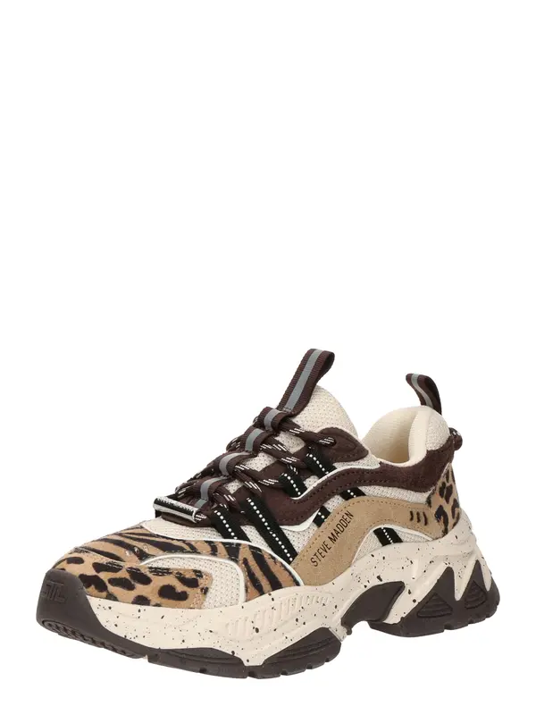 STEVE MADDEN STEVE MADDEN Niske tenisice 'Animates-LE'  zeleno smeđa / svijetlosmeđa / crna