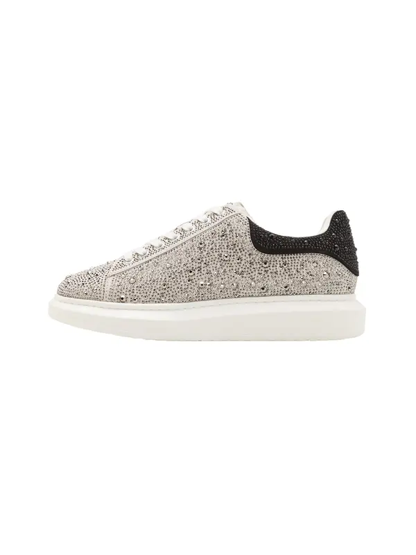 STEVE MADDEN STEVE MADDEN Niske tenisice 'Icebox'  crna / srebro / bijela