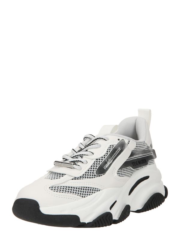 STEVE MADDEN STEVE MADDEN Niske tenisice 'Possession'  crna / srebro / bijela