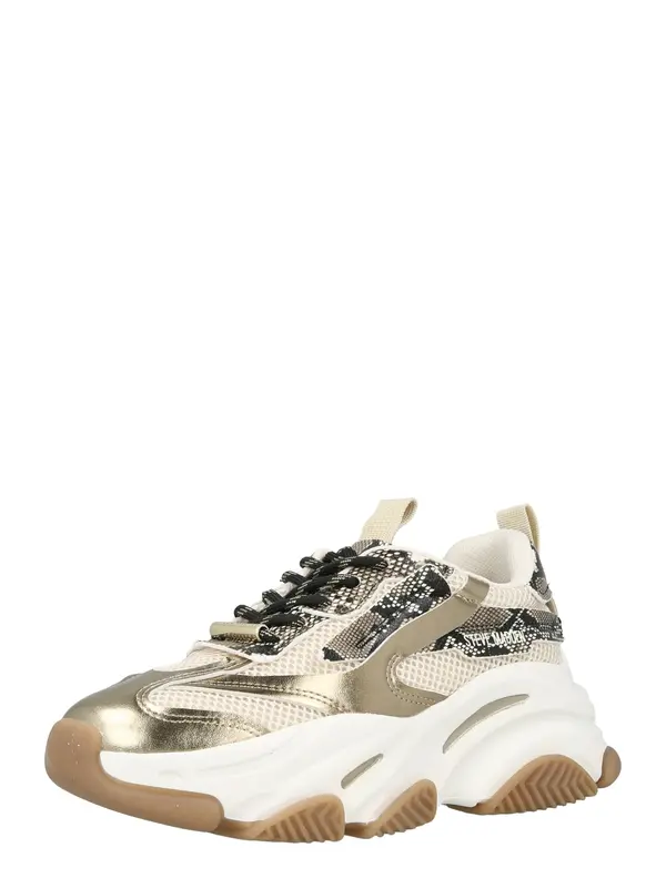 STEVE MADDEN STEVE MADDEN Niske tenisice 'Possession'  zeleno smeđa / crna / bijela