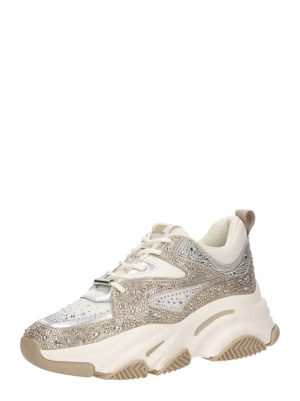 STEVE MADDEN STEVE MADDEN Niske tenisice 'Privy'  zlatna / srebro / bijela
