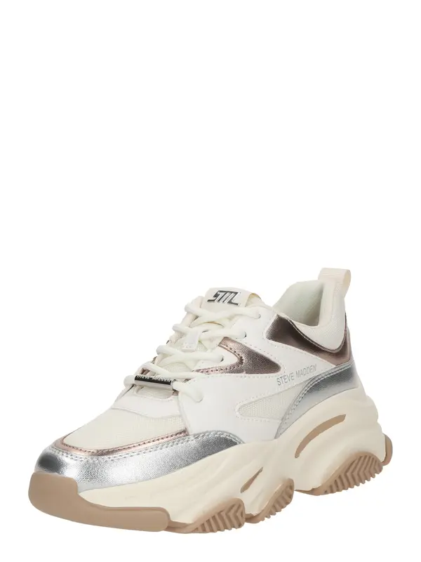 STEVE MADDEN STEVE MADDEN Niske tenisice 'PROGRESSIVE'  bronca / srebro / bijela