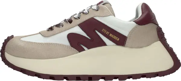 STEVE MADDEN STEVE MADDEN Niske tenisice 'Supercampo'  bež / trešnja crvena / bijela