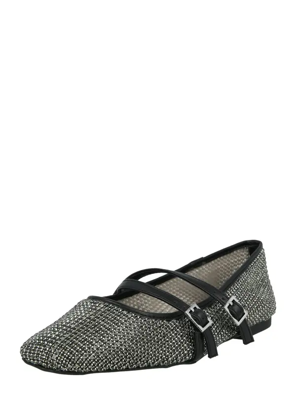 STEVE MADDEN STEVE MADDEN Otvorene balerinke 'Watchlist'  crna / srebro
