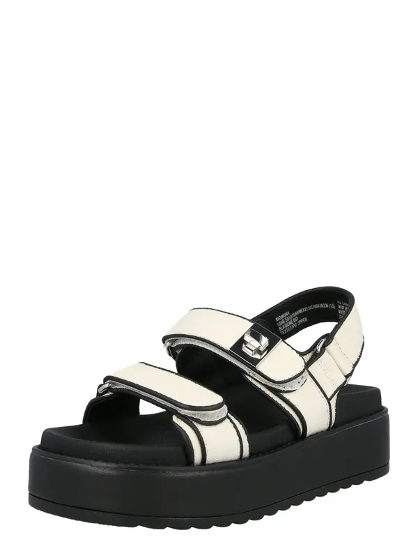 STEVE MADDEN STEVE MADDEN Sandale 'Bigmona'  crna / bijela