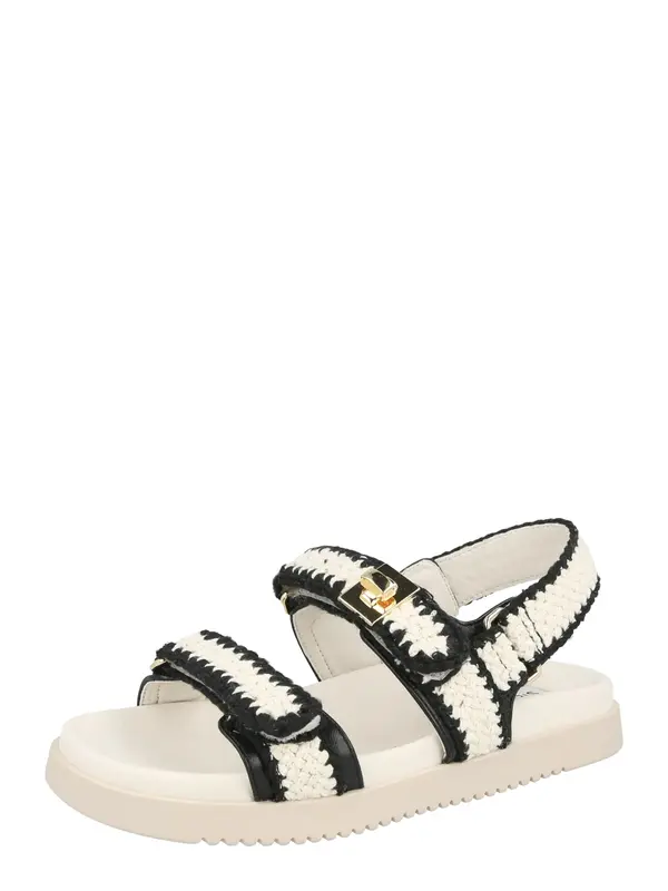 STEVE MADDEN STEVE MADDEN Sandale 'Mona'  crna / bijela