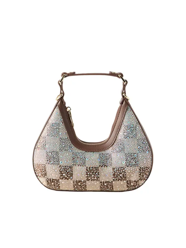 STEVE MADDEN STEVE MADDEN Torba za na rame 'Blivia'  cappuccino / tamno smeđa / srebro