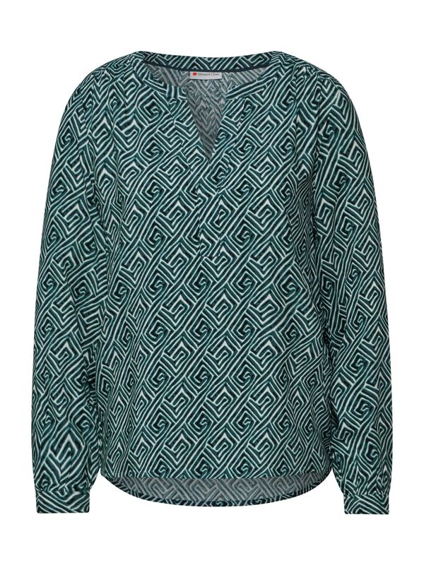 STREET ONE STREET ONE Bluza  zelena / pastelno zelena / crna