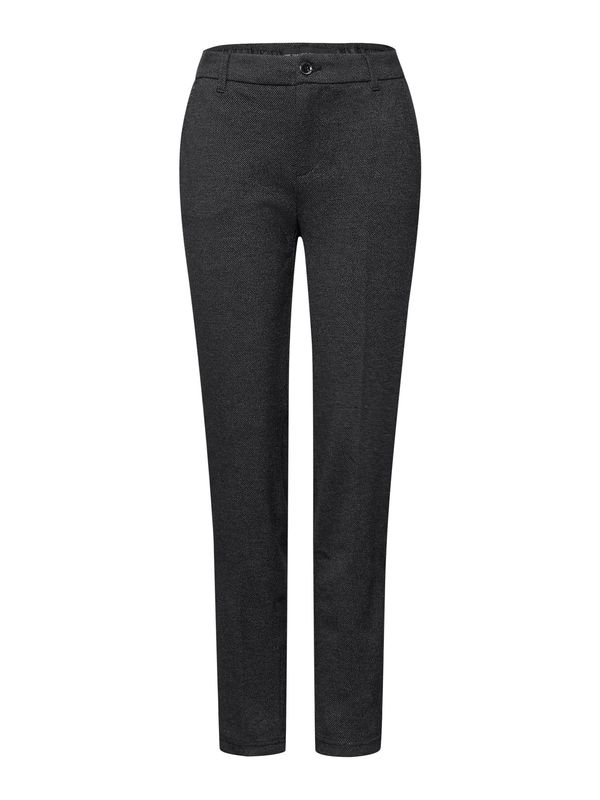 STREET ONE STREET ONE Hlače na crtu  siva / crna