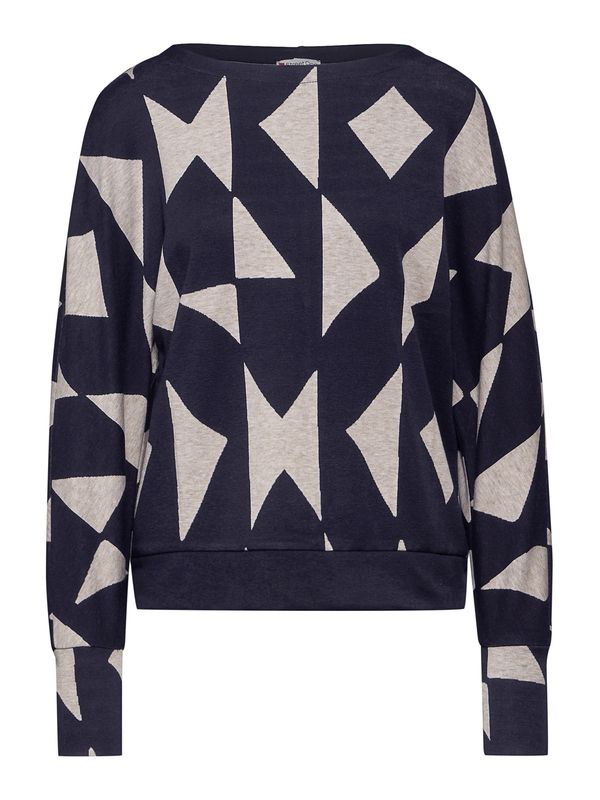 STREET ONE STREET ONE Majica  bež / mornarsko plava