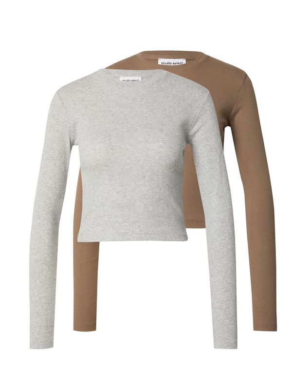 STUDIO SELECT STUDIO SELECT Majica 'Betty'  smeđa / siva melange