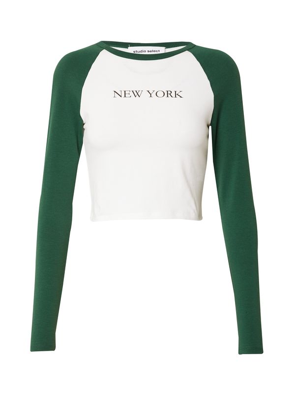 STUDIO SELECT STUDIO SELECT Majica 'Isa'  tamno zelena / bijela