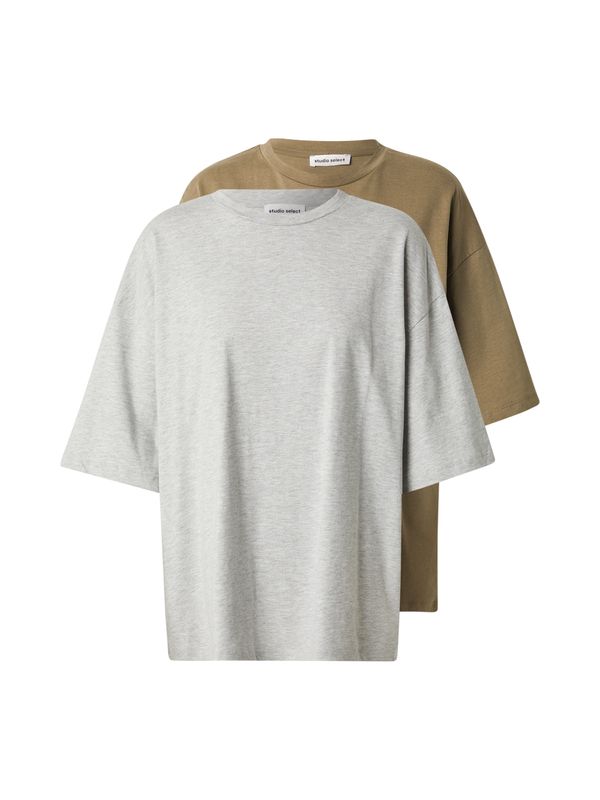 STUDIO SELECT STUDIO SELECT Majica 'Victoria'  siva melange / maslinasta