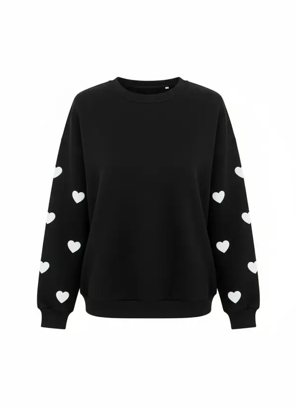 studioselect studioselect Sweater majica 'Clara'  crna / bijela