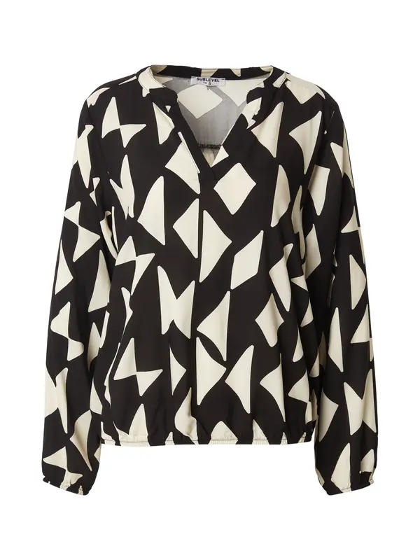 Sublevel Sublevel Bluza  crna / bijela
