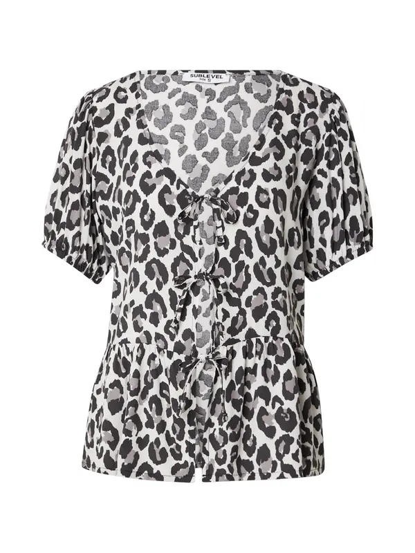 Sublevel Sublevel Bluza  siva / crna
