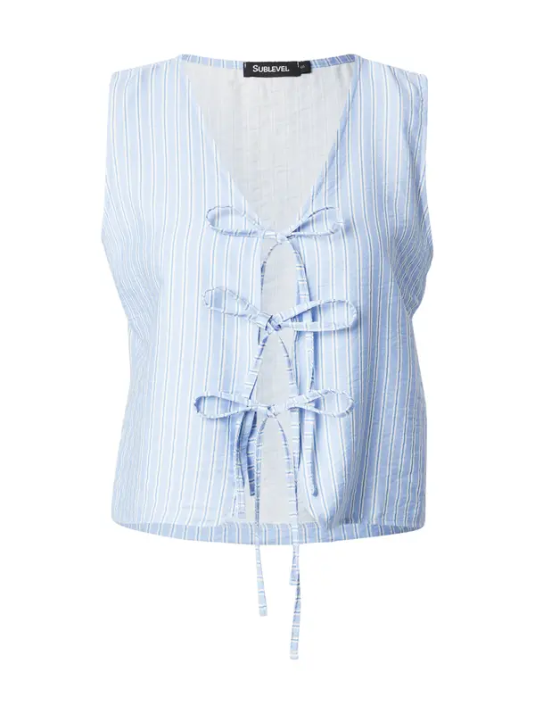 Sublevel Sublevel Bluza  svijetloplava / bijela