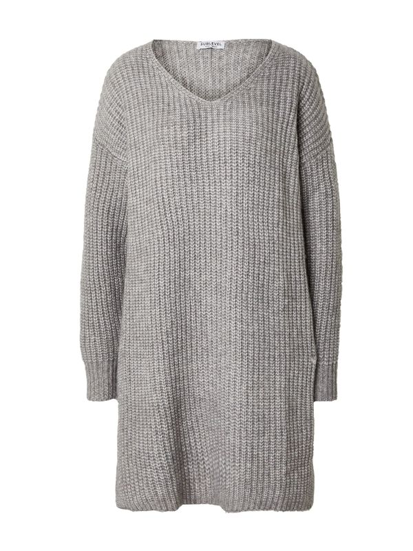 Sublevel Sublevel Pletena haljina  siva melange