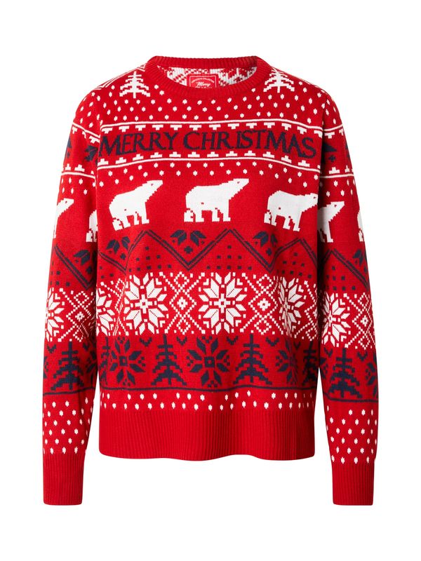 Sublevel Sublevel Pulover  mornarsko plava / crvena / bijela