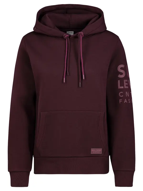 Sublevel Sublevel Sweater majica 'Asmia'  burgund / trešnja crvena