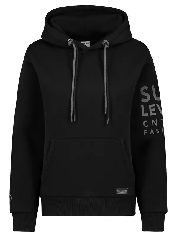 Sublevel Sublevel Sweater majica 'Asmia'  siva / crna