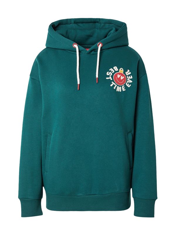 Sublevel Sublevel Sweater majica  bež / smaragdno zelena / crvena / bijela