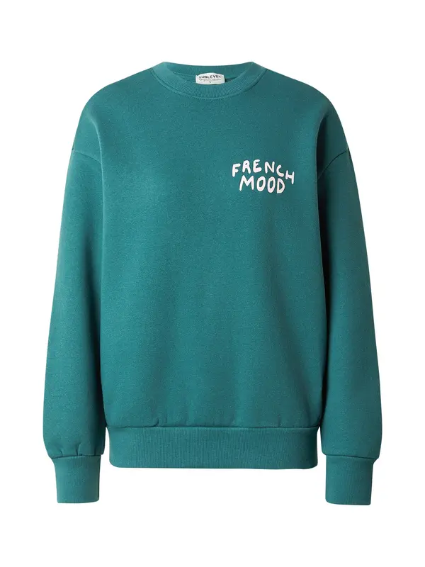 Sublevel Sublevel Sweater majica  petrol / pastelno roza