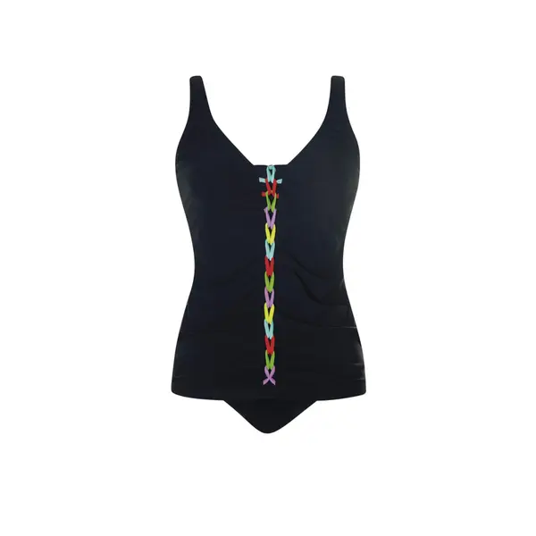 SUNFLAIR SUNFLAIR Tankini  svijetloplava / jabuka / ljubičasta / crna