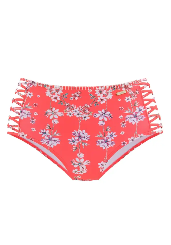 SUNSEEKER SUNSEEKER Bikini donji dio 'Ditsy'  petrol / orhideja bijela / koraljna / bijela
