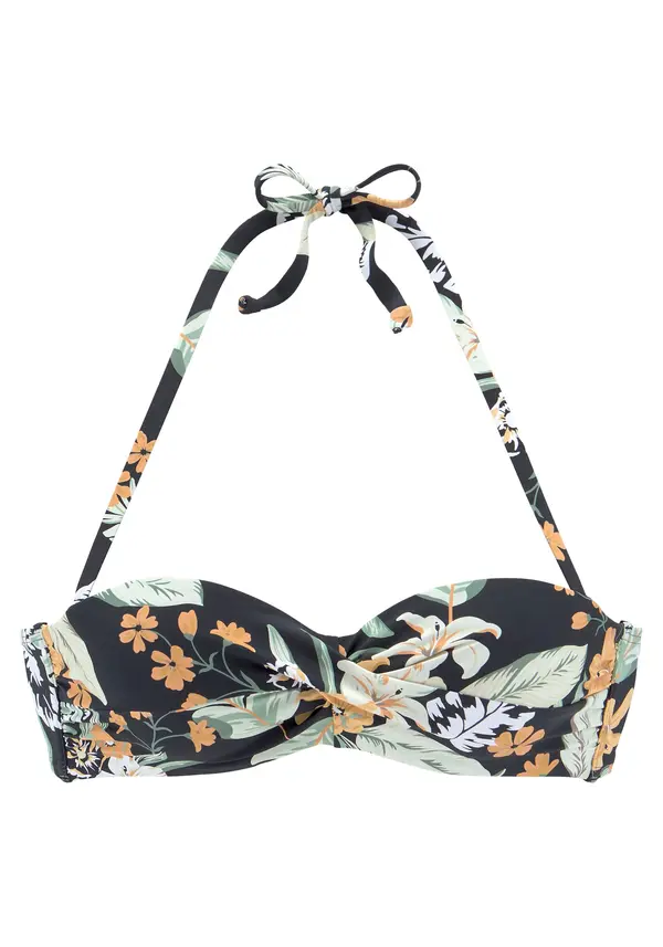 SUNSEEKER SUNSEEKER Bikini gornji dio  smeđa / zelena / narančasta / crna / bijela