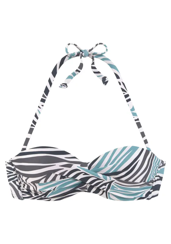 SUNSEEKER SUNSEEKER Bikini gornji dio  tirkiz / crna / bijela