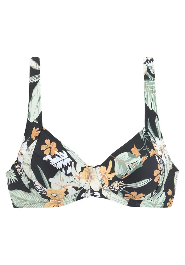 SUNSEEKER SUNSEEKER Bikini gornji dio  žad / pastelno zelena / svijetlonarančasta / crna